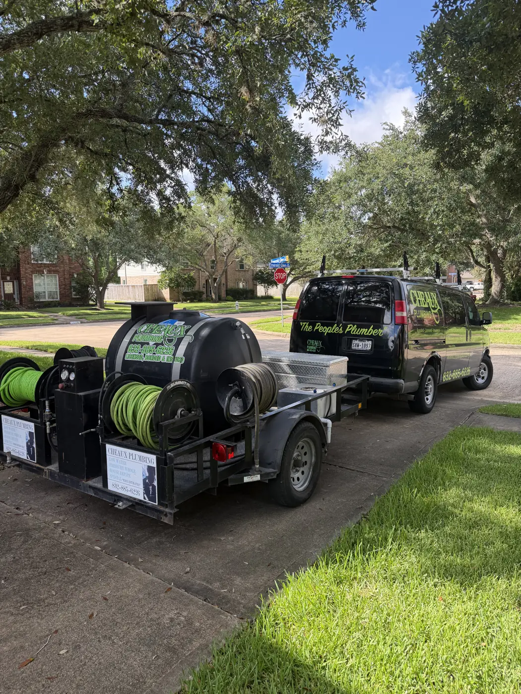 Hydro jetting trailer